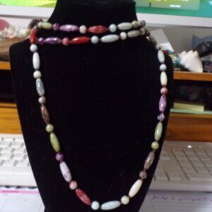 multicolor bead necklace